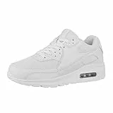 Elara Damen Herren Sneaker Unisex Sport Laufschuhe Turnschuhe Chunkyrayan H001-Z001 White-46