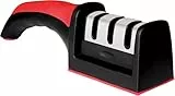 XE Küchenmesser schärfer – 3-stufiger manueller Messerschärfer zum Schärfen von Haushalts- und Restaurant messern – Keramikstein, Wolframkarbidplatten Messer schärfer