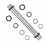 SUPER KITCHEN Nudelholz Einstellbares Edelstahl Teigroller, Antihaft Metall Nudelhölzer Fondant Teigrolle mit abnehmbare Ringe in 5 Größen, Backzubehör Rolling Pin für Pizza, Cookie, Gebäck Teig, 40cm