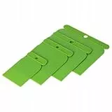 ToolSpace Japanspachtel Set 4 Stück Kunststoff flexibel 45/75/100/125 mm Spachtelmasse Karosserie Gips Holz Auto Wand Fugen Glätten Verteilen Heimwerker DIY Kunststoffspachtel Füllspachtel Renovierung