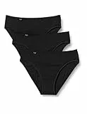 sloggi Damen 24/7 Cotton Tai C3P Slip, Black, 44