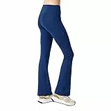 LOS OJOS Damen Bootcut Yogahose - Hohe Taille Workout Bootleg Yoga Leggings mit Bauchkontrolle
