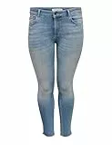 ONLY Carmakoma Damen Carwilly Reg Ank Sk Rea1467 Noos Jeans, Light Blue Denim, 48W / 32L EU