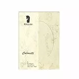 Rössler 220732506 - Coloretti Karten, DIN B6, Passepartout oval, chamois marmora, 5 Stück