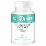 Fair & Pure® - Grüner Tee Extrakt 1500mg - 120 Kapseln - Polyphenole + Catechine + EGCG - vegan