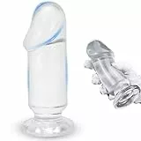 BDSMYOU 5.0 Anal Dildo Klein Dick Anal Plug,Analdilos Analplug für Männer Frauen Anfänger,mit Saugnapf,Butt Plug Analkugeln,Sex Spielzeug für die Männer Frau (Transparent, S)