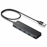 UGREEN 4-Port USB 3.0 Hub Mit 60cm Kabel, Verteiler 5Gbps Mehrfachstecker für MacBook, iMac, Surface, Dell, Thinkpad, Stick, Mobile HDD, Desktop PC und Mehr