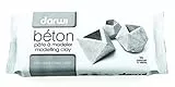darwi DA0820500000C - Packung Modelliermasse Beton 500g, mit feiner Körnung, selbsthärtend, ideal für Bastelaktivitäten, Weiß, 1 Pack