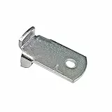 10 Stück HKB Regalbodenträger für Hettich VARI-16mm Schiene mit 10mm Aufnahme, Eisen vernickelt, mit Loch für Schraube zur Arretierung des Regalbodens, Hersteller HKB®, Artikel-Nr. 51380