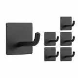 Livabber Selbstklebende Handtuchhaken, 304 Edelstahl, selbstklebende Wandhaken, wasserdichte Duschhaken für Bademantel/Kleidung, ohne Bohren, Handtuchaufhänger für Badezimmer, Küche, Schlafzimmer, 6