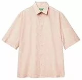 United Colors of Benetton Herren Camicia 5ubmuq05p Hemd, Rosa, XXL