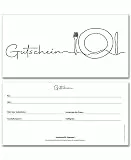 Frank Paperman® 60x Gutschein Vordruck Gastronomie (DIN Lang) – hochwertige Restaurant Geschenkgutscheine, edles Design, perfekt für Gastronomie & Events