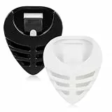 Gitarren Plektren-Halter - Pickholder mit 12 KOSTENLOSE Plektren, Feder Plektrum-Halter, Plektren aus Zelluloid für Elektro-, Bass- und Akustikgitarre, Ukulele, 0.46mm 0.71mm 0.96mm