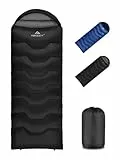 Forceatt Schlafsack Winter, -7 ℃ Bis 20 ℃ (2,4kg/210 X 80 Cm) 4 Jahreszeiten Deckenschlafsäcke Leichtgewichtig, Wasserdicht und Warm für Camping, Reisen und Outdoor und kaltes Wetter