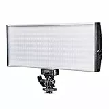 Walimex pro Niova 300 Bi Color On-Camera Leuchte 30 W, LED Videoleuchte Farbtemperatur 3200-5600 K, Videoleuchte mit Montage per Blitzschuh oder 1/4'' Gewinde