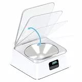 Fockety Automatischer Katzenfutterspender, Intelligenter Automatischer Katzenfutterspender mit Infrarot-Sensor, Automatischer Abdeckung und Abnehmbarem Edelstahlnapf für Katzen und Hunde