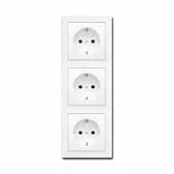 Komplett-Set BERKER, Steckdose, 3-fach -weiß-
