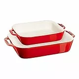 OVENSCHALEN SET 2 (20X14 + 20X27) KERS CERAMIC BY STAUB 40508-627, Kirsch-rot