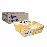 Alpro Soya-Dessert Feine Vanille – Auf Soyabasis – Vegan und von Natur aus laktosefrei – Reich an Calcium und Vitaminen – 6 x (4 x 125) g