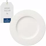 Villeroy & Boch – Manufacture Rock Blanc Speiseteller 27 cm Weiß, Spülmaschinenfest, Mikrowellensicher, Teller Weiß, Essteller, Essgeschirr, Premium Porzellan