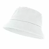 Yolev Fischerhut Damen Eimerhut Einfarbig Sonnenblende Bucket Hat mit UV Schutz Sonnenhut Damen Weiß Faltbar Sommer Outdoor Sporthut Anglerhut Herren