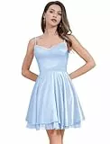 OMEWEE Damen Korsett Kleid mit Blumendruck Spaghettitr�ger R�schenkleid Boho Mini Flie�endes Schlitz Bustierkleid f�r Damen A Linie Strandkleid Urlaub Sommerkleid Blau S
