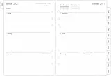 newestor 2027 Wochenplaner Einlage A5, 1 Woche auf 2 Seiten mit Tabs, Jan 2027 o Dez 2027