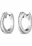 JETTE Damen-Creolen 925er Silber rhodiniert 34 Zirkonia One Size 87223183