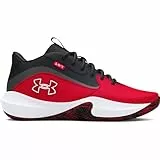 Under Armour Unisex UA Lockdown 7, strapazierfähige Basketballschuhe, leichte und atmungsaktive Sportschuhe, Rot, Schwarz, 44 EU