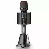 BONAOK Karaoke Mikrofon Erwachsene, Tragbares Kabelloses Bluetooth Karaoke Mikrofon System für Partys im Auto zu Hause im Freien, Karaoke Maschine für PC/All Smartphones G50 Schwarz