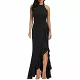 MICKURY Kleider Braut Abendkleider Schwarz Eng Damen Tunika Kleider Sommer Schmetterling Kleid Damen Sexy Abendkleid Damen Quinceanera Kleider Kurz Enge Kleider Damen Sexy Kurz(Schwarz,XL)