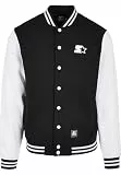 STARTER BLACK LABEL Herren Starter College Fleece Jacket black/white, L