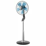 Rowenta VU5670 - Standventilator Turbo Boost Silence Extreme mit Fernbedienung, Durchmesser 40 cm, Superleise, Schwarz/Silber