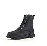 Gabor Damen Combat Boots, Frauen Stiefeletten,Wechselfußbett,Moderate Mehrweite (G),Warmfutter,Stiefel,Bootee,schwarz (Webl.),39 EU / 6 UK
