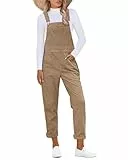 Roskiky Cord Latzhose Damen Lang Gartenlatzhose Damen Khaki XXL