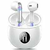 TIMU Bluetooth Kopfhörer, In Ear Kopfhörer Kabellos Bluetooth 5.4 Kabellose Kopfhörer mit 4 Mic,White
