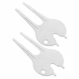 WHAMVOX Zinklegierung Golf Divot Fork Ergonomischer Griff Pitchgabel für Reparatur Tragbares Golfzubehör zur Schnellen Platzpflege Leichtes Langlebiges Werkzeug für Outdoor Golfer