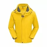 XCXC Herren Jacke Outdoorjacke mit Kapuze Wasserabweisend Winddicht Reißverschluss-Taschen Männer Übergangsjacke im Workwear-Stil Einfarbig Langarm Jacken für Wandern Alltag