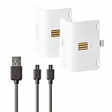 snakebyte Xbox One BATTERY:KIT - weiß - 2 Akkus à 800mAh - kompatibel mit allen Xbox One Controller Varianten & snakebyte Twin Charge X Ladestation - inkl. 2m Y-Ladekabel