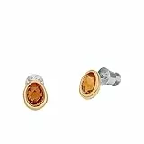 Skagen Damen Ohrstecker Sea Glas Glas honigfarben SKJ1739710, L: 25x13.5x1.7mm, Edelstahl, Kein Edelstein