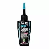 Muc-Off Wet Chain Lube Nass Kettenöl Fahrrad, 50 ml - Biologisch Abbaubares Schmierfett Kettenfett, Kettenspray Fahrrad, Für alle Arten von Fahrrädern - Formuliert für Nasse Wetterbedingungen