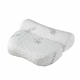 Lifenaxx Hanf Nackenstützkissen LX-053 – Ergonomisches Memory-Schaum-Kissen mit abnehmbarem, waschbarem Bezug – Bequeme Nackenunterstützung, atmungsaktiv, hautfreundlich und komfortabel