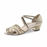 Werner Kern Damen Tanzschuhe Kim - Obermaterial: Leder Platin/Beige - Größe: EU 36