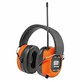 TechniSat STEREOMAN DAB+ OD – kabelloser Stereo DAB+/FM Bluetooth-Kopfhörer (Radioempfang, Kurze Antenne, Integriertes Mikrofon, Kapselgehörschutz, für den Außeneinsatz) orange/schwarz