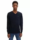 TOM TAILOR Herren Basic Strickpullover mit V-Ausschnitt