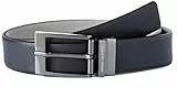 Armani Exchange Herren Leather Belt with Plaque Gürtel,per pack Blau (Blue/Navy/Grey 51635),No Aplica|#No Aplica|#682 (Herstellergröße:TU)