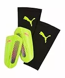 PUMA ULTRA Light Strap, Unisex Schienbeinschoner, Yellow Alert-Puma Aged Silver, M - 030992