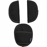 Original Dooky Universal Pads Black Uni Gurtschoner & Gurtpolster geeignet für Altersgruppe 0+ und 3 & 5 Punkt Gurte für Babyschale, Kinderwagen, Buggy & Autositz, schwarz