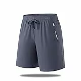 Airyflex Shorts, Iced Active Shorts für Senioren, Icedactive – Damen Ice Silk Schnelltrocknende Stretch-Shorts, Onavee Short, dunkelgrau, 5XL