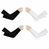 KEAHND Sonnenschutz-Armschutz,4 paar Cool Sleeve Cover,Ärmlinge Arm Sleeve Armstulpen, Running Armlinge Tattoo Armstulpen,Sonnenschutz Arm Ärmel,Arm Sleeve Kühlung,Kühlende Armabdeckung
